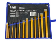 Narzędzia warsztatowe - WYBIJAKI PRZECINAKI ZESTAW WYBIJAKÓW STOŻKOWY WALCOWY 12 SZT PUNKTAKI + ETUI S10636 - miniaturka - grafika 1