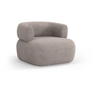 Fotele - Beżowy fotel z materiału bouclé Jenny – Micadoni Home - miniaturka - grafika 1