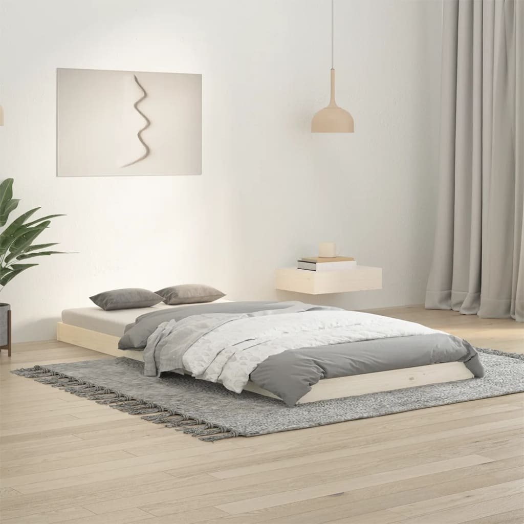 Łóżko z litego drewna sosna biała 90x200 cm