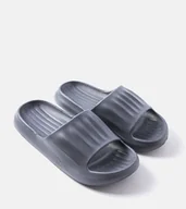 Klapki i japonki męskie - Szare męskie klapki Boileau-40/41 - miniaturka - grafika 1