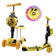 Hulajnogi - Hulajnoga balansowa trójkołowa jeździk 2w1 świecące kółka Enero - miniaturka - grafika 1