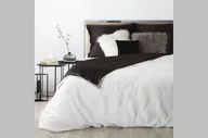 Pościel - Pościel 140 x 200 2cz Satynowa Nova3 Biały + Czar - miniaturka - grafika 1