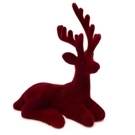 Ozdoby bożonarodzeniowe - Renifer Ozdobny Dekoracja Na Stół Jelonek Bordowy - miniaturka - grafika 1