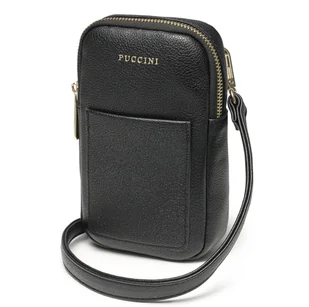 Mini Torebka Damska Na Telefon Listonoszka PUCCINI CZARNA - Torebki damskie Mini Torebka Damska Na Telefon Listonoszka PUCCINI CZARNA - Torebki damskie - miniaturka - grafika 1