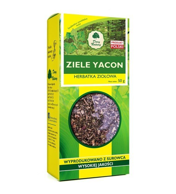 Dary Natury Herbatka Ziołowa Yacon Ziele 100% 50 G