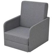 Fotele - vidaXL Rozkładany fotel tapicerowany 59,5x72x72,5 cm jasny szary 243648 - miniaturka - grafika 1