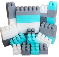 Klocki - Duże Klocki Konstrukcyjne Hemar K3, 50 El., 4 Kolory, Luzem - miniaturka - grafika 1