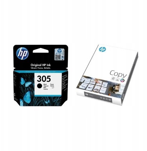 Tusz HP 305 Czarny 3YM61AE + Papier ksero COPY 3YM61AE + HP-005318