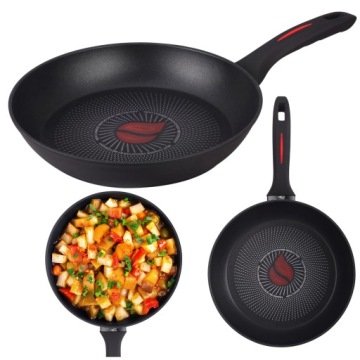 Patelnia 28cm Tradycyjna Elegance Funkcja Thermo Point Uniwersalna Indukcja