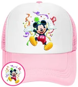 Czapki i chusty sportowe męskie - CZAPKA Z DASZKIEM MYSZKA MIKI DLA DZIECI SIATKA RÓŻOWA BEJSBOLÓWKA - miniaturka - grafika 1