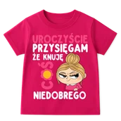 Koszulki dla dziewczynek - Fajna koszulka dla dziewczynki blondynki - miniaturka - grafika 1