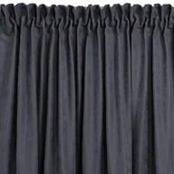 Zasłony - Zasłona MILANA kolor grafitowy styl klasyczny taśma smok transparentna 7,5 cm z grzywką 3 cm szenila 220x300 homede - CURT/HOM/M - miniaturka - grafika 1