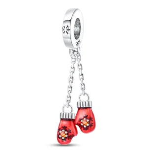 Zawieszka Srebro 925 Charms Koralik Do Pandora Rękawiczki Zimowe - Wisiorki - miniaturka - grafika 1