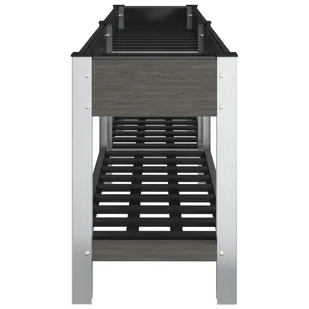 Podwyższona donica z półką, szara, 200x50x75 cm, WPC Lumarko - Donice - miniaturka - grafika 5