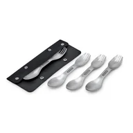 Sztućce dla dzieci - BB-Zestaw 4 sztućców stalowych 5el. NEW - miniaturka - grafika 1