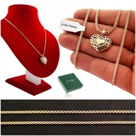 Naszyjniki - Złoty Naszyjnik Serce + Bismark 18K Prezent Dla Niej, Dziewczyny+Dedykacja - miniaturka - grafika 1