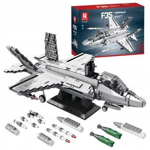 Klocki Konstrukcyjne Reobrix Samolot Wojskowy F-35 Lightning Ii Fighter Jet - Klocki - miniaturka - grafika 1