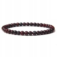 Bransoletki - Bransoletka Damska Kamień Naturalny Jaspis Brązowy 4 mm Koraliki Elastyczna - miniaturka - grafika 1