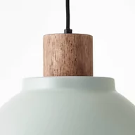 Lampy sufitowe - Lampa wisząca Erena drewniany detal, jasnozielona - miniaturka - grafika 1