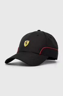 Czapki męskie - Puma czapka z daszkiem Ferrari kolor czarny z aplikacją - grafika 1