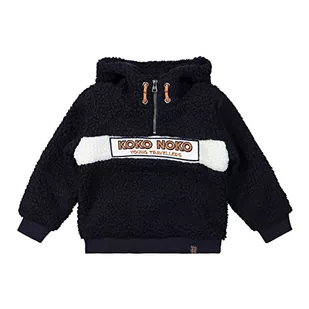 Koko Noko Bluza chłopięca, Granatowy + Off White, 0 miesięcy - Bluzy dla chłopców - miniaturka - grafika 1