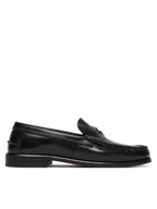 Mokasyny męskie - Tommy Hilfiger Mokasyny Hilfiger Penny Patent Lth Loafer FM0FM05687 Granatowy - miniaturka - grafika 1