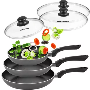 PATELNIA TRADYCYJNA Z FAKTURĄ PLASTRA MIODU MAJA 18CM 24CM 28CM INDUKCJA + POKRYWKI - Patelnie - miniaturka - grafika 1