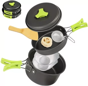 Naczynia Turystyczne Zestaw Garnek Patelnia Piknik - Kuchnia turystyczne i akcesoria - miniaturka - grafika 1
