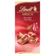 Czekolada - Lindt Czekolada mleczna z płynnym nadzieniem z likierem Kirsch 100 g - miniaturka - grafika 1