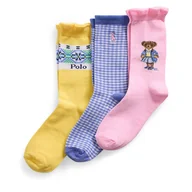 Skarpetki dla dzieci - Zestaw 3 par wysokich skarpet dziecięcych Polo Ralph Lauren 448969099001 Kolorowy - miniaturka - grafika 1