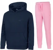 Dresy męskie - 4F OCIEPLANY DZIEWCZÄCY DRES KOMPLET BLUZA SPODNIE / rozm 158 - miniaturka - grafika 1