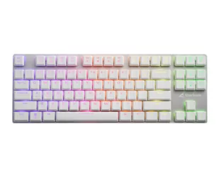 Sharkoon PureWriter White RGB TKL Kailh Red biała - Klawiatury - miniaturka - grafika 1