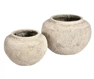 Belldeco SIROCCO Osłonka pękata, beżowa, 36,5x36,5x24 cm - Donice - miniaturka - grafika 1