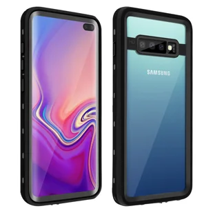 Etui Ochronne Samsung Galaxy S10 Plus Wodoodporne Zabezpieczenie Ekranu Czarne - Etui i futerały do telefonów - miniaturka - grafika 1