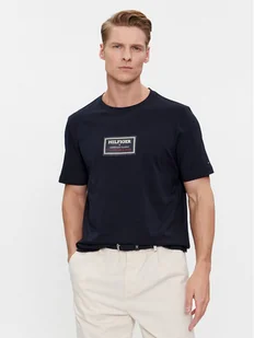 Tommy Hilfiger T-Shirt Label Hd Print Tee MW0MW34391 Granatowy Regular Fit - Koszulki męskie - miniaturka - grafika 1
