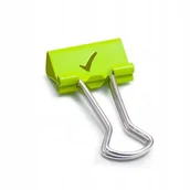 Spinacze i klipsy do papieru - KLIP BIUROWY 32mm RAPESCO ZNACZEK "FAJKI OK" ZIELONE 80szt. - miniaturka - grafika 1