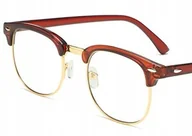 Okulary korekcyjne, oprawki, szkła - OKULARY KOREKCYJNE NERD nerdy retro MINUSY -4.5 - miniaturka - grafika 1