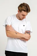 Koszulki męskie - T-shirt męski gładki z kieszonką WILLIAM biały - miniaturka - grafika 1