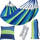 Hamaki - Korbi HAMAK OGRODOWY XXL BRAZYLIJSKI 270x150 DWUOSOBOWY POKROWIEC ZESTAW DUŻY WZ4 - miniaturka - grafika 1