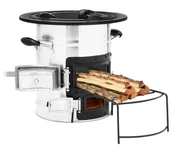 Grille - Srebrna kuchenka kempingowa na drewno M8-E39 - miniaturka - grafika 1