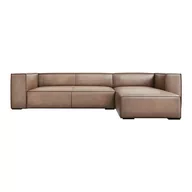 Narożniki - Jasnobrązowy skórzany narożnik (prawostronny) Madame – Windsor & Co Sofas - miniaturka - grafika 1