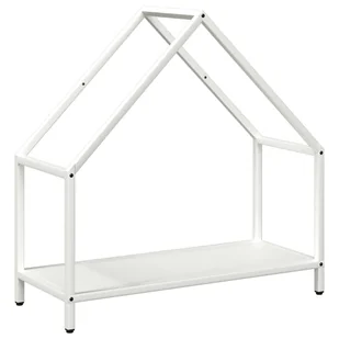 vidaXL Stojak na drewno opałowe biały 60x25x60 cm - Wózki magazynowe - miniaturka - grafika 1