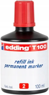 Edding 4-t100002 tusze wody FUR Permanent Marker, 100 ML, czerwony 04 T100 002 - Markery permanentne - miniaturka - grafika 1