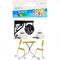 Zabawki kreatywne - Craft with Fun Naklejki dekoracyjne kawiarnia 6 szt. - miniaturka - grafika 1