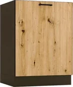 Szafki kuchenne - Stolkar Szafka kuchenna stojąca ANIKA D60PC P/L grafitowa/dąb artisan STOLKAR - miniaturka - grafika 1
