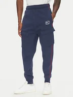 Spodnie sportowe męskie - Nike Spodnie dresowe HM0180 Granatowy Regular Fit - miniaturka - grafika 1