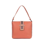 Torebki damskie - Hexagona Kolekcja damska Paris CITADINE - peach-in ziarnisty syntetyczny-torba na ramię torba na ramię crossbody listonoszka, dł.: 29 x wys. : 24 x P: 15 cm - miniaturka - grafika 1