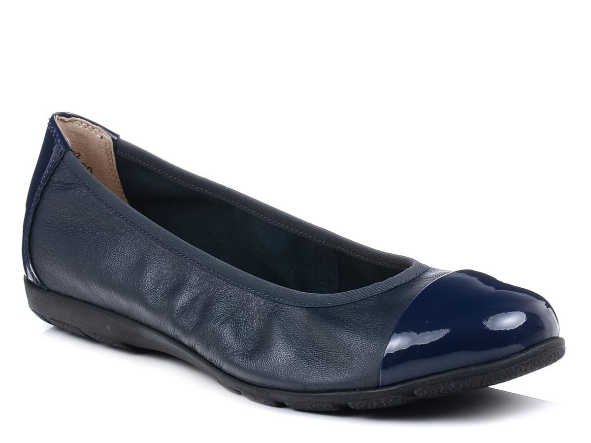 Baleriny baletki damskie skórzane Caprice 22152 granatowe-39