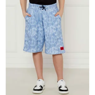 HUGO KIDS Szorty Regular Fit - Spodnie i spodenki dla chłopców - miniaturka - grafika 1
