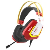 Słuchawki - Dareu EH732 USB RGB (czerwone) - miniaturka - grafika 1